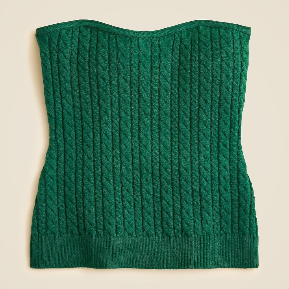 NWT j.Crew Cable-knit tube top in merino wool Size 2X